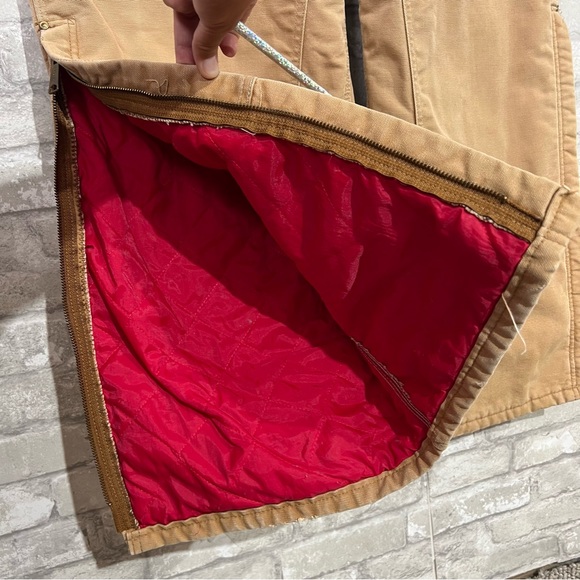 Vintage Carhartt Men's 48 Duck Canvas Bib Suspender Overalls Tan Carpenter Pants - Picture 7 of 14